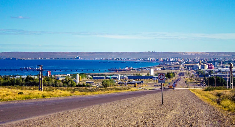 Paysage urbain de Puerto Madryn en Argentine