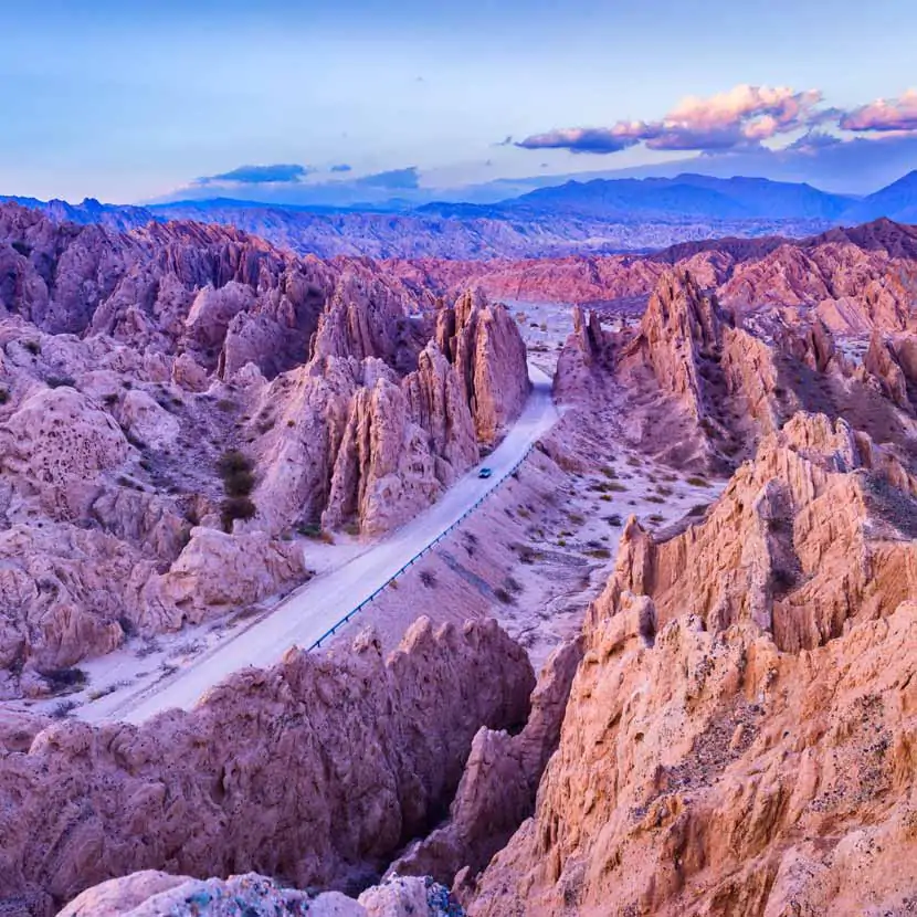 Panorama de la Quebrada de las Flechas en Argentine