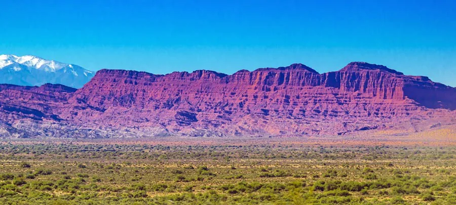 Vue panoramique du parc national de Talampaya en Argentine